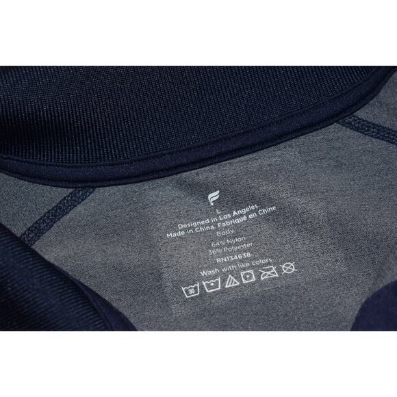 Fabletics Golf Polo Shirt Men Size Large Performance Nylon Polyester Blend Blue - Picture 3 of 6
